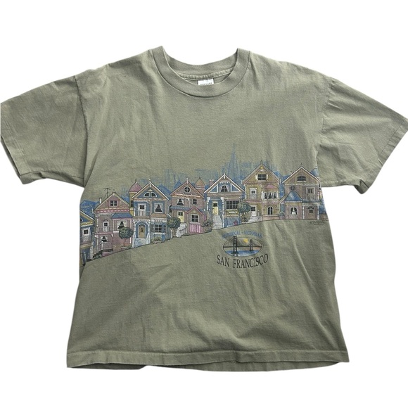 no brand Other - Vintage San Francisco Victorian Houses Graphic T-Shirt XL Made in USA